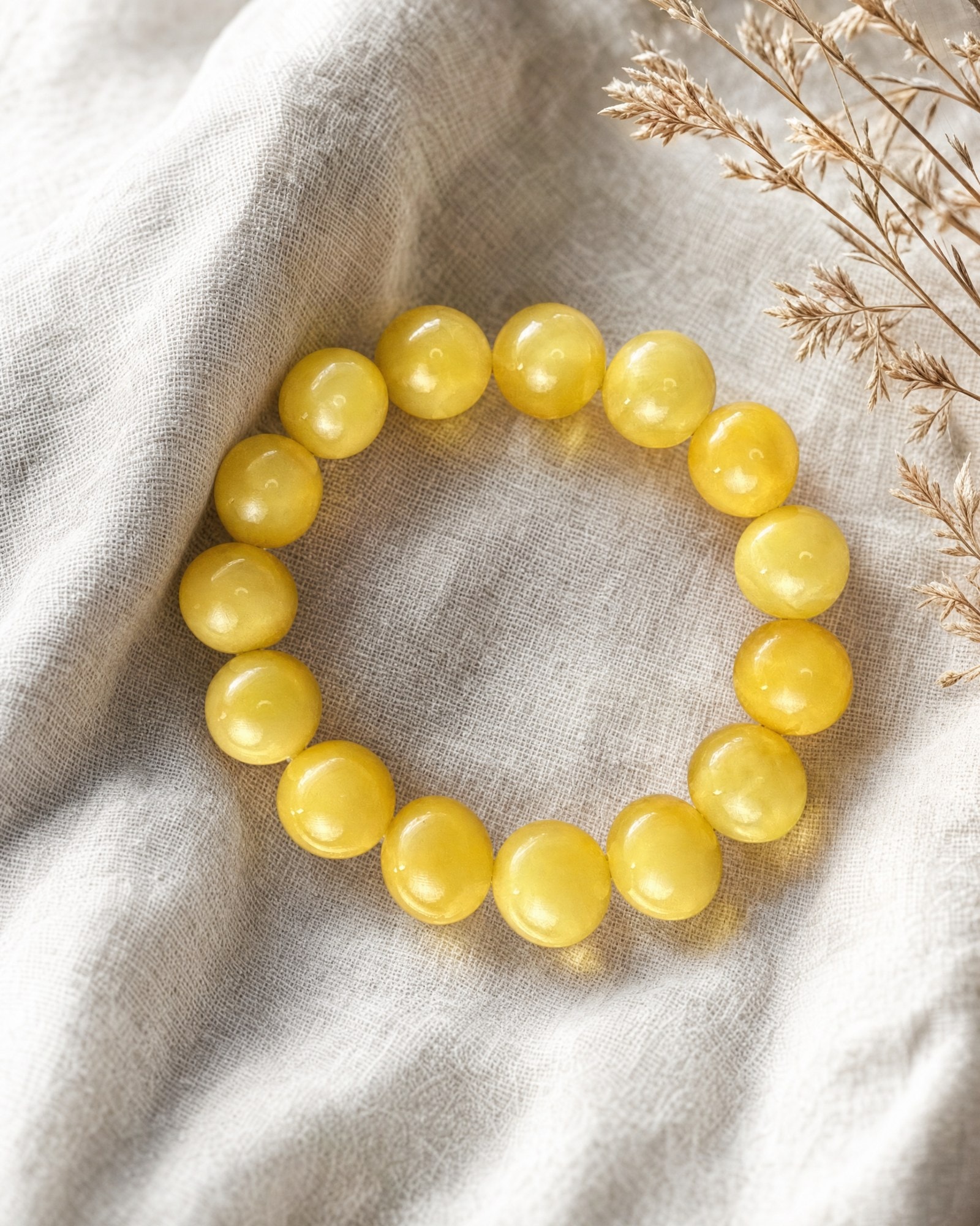 Saule Bracelet · Lemon Yellow Amber