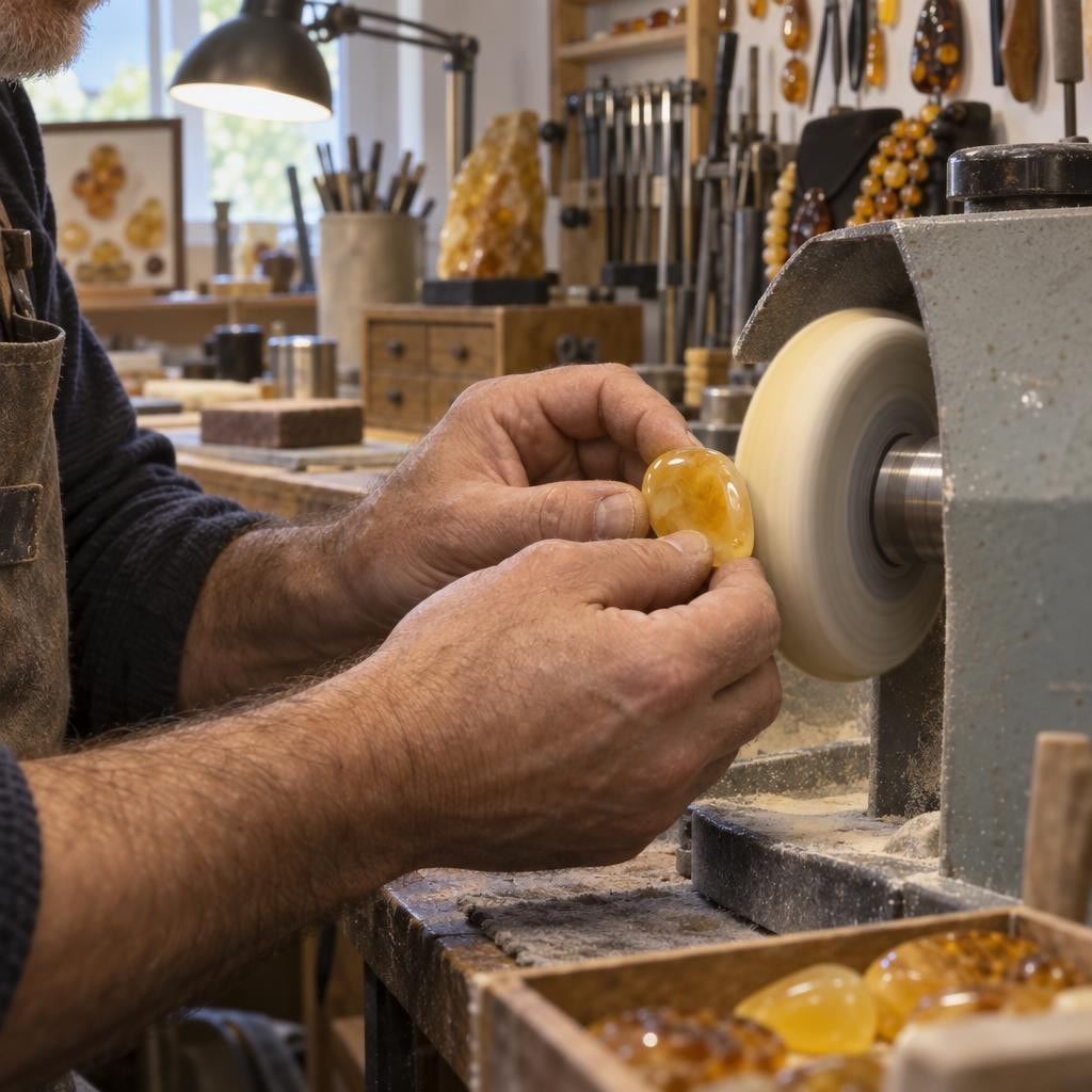 Georgs Romulis, Baltic amber jewellery in Riga Old Town, Latvia
