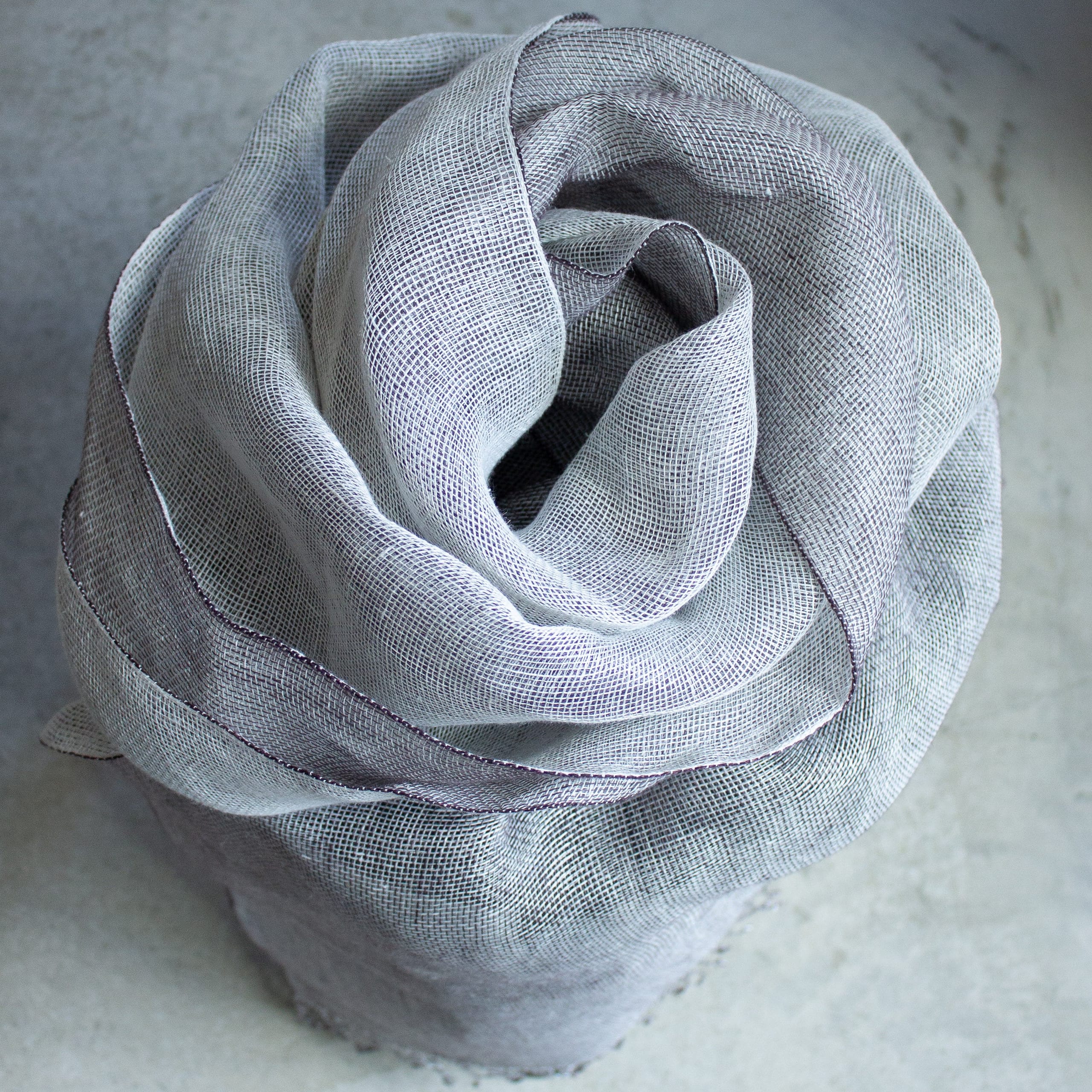 Double layer scarf in grape 50x200 cm