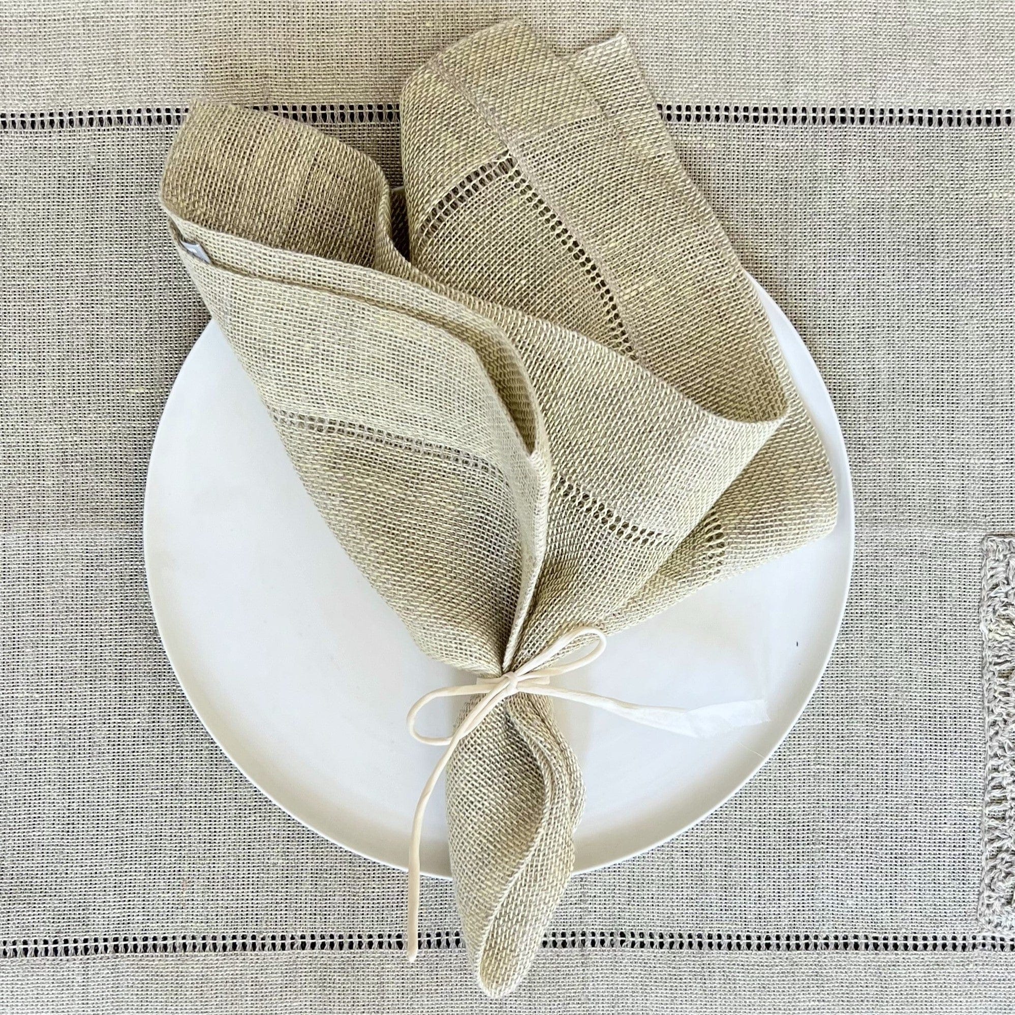 Linen napkin in mustard 50x50 cm