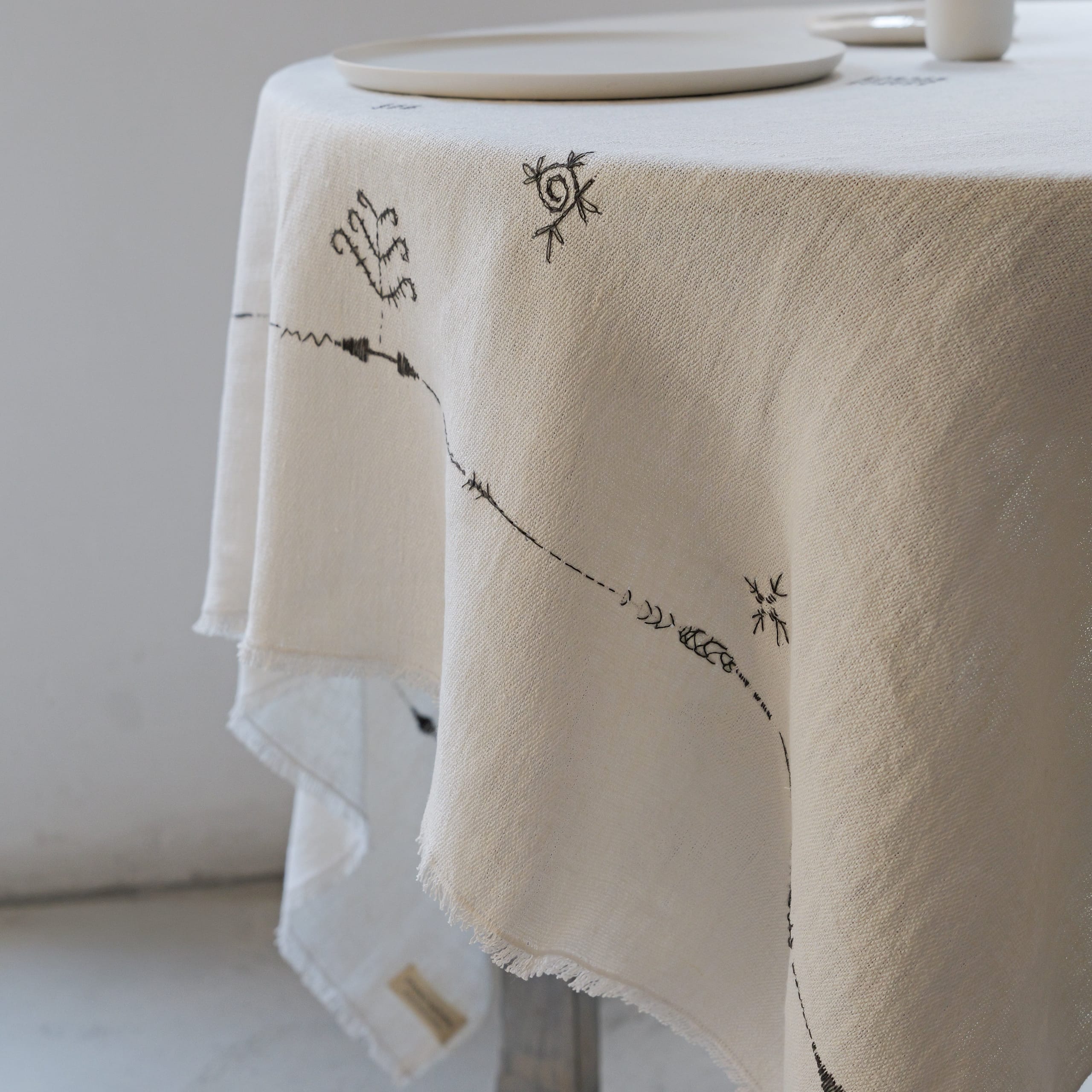 LINEN TABLECLOTH IEVA M 150x150 cm