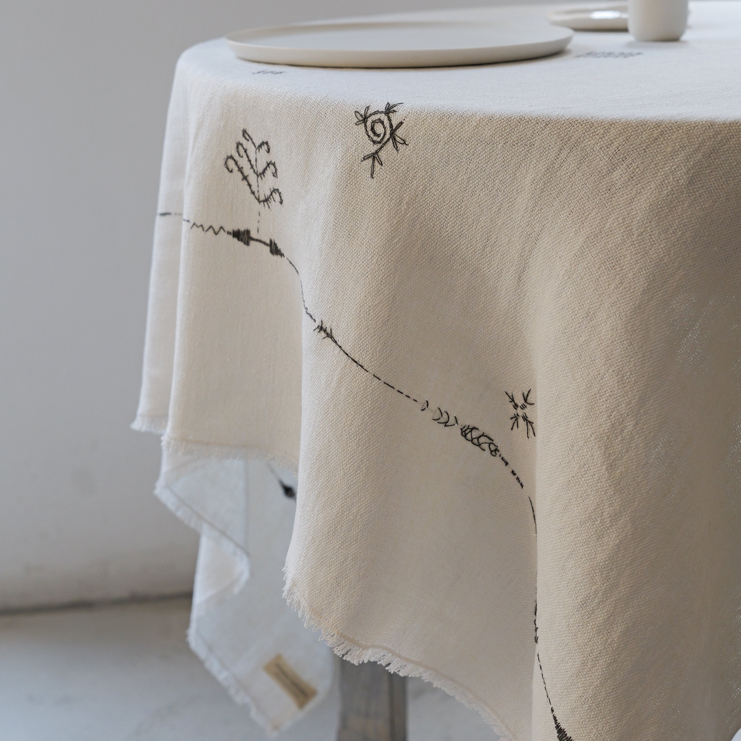 LINEN TABLECLOTH IEVA M 150x150 cm