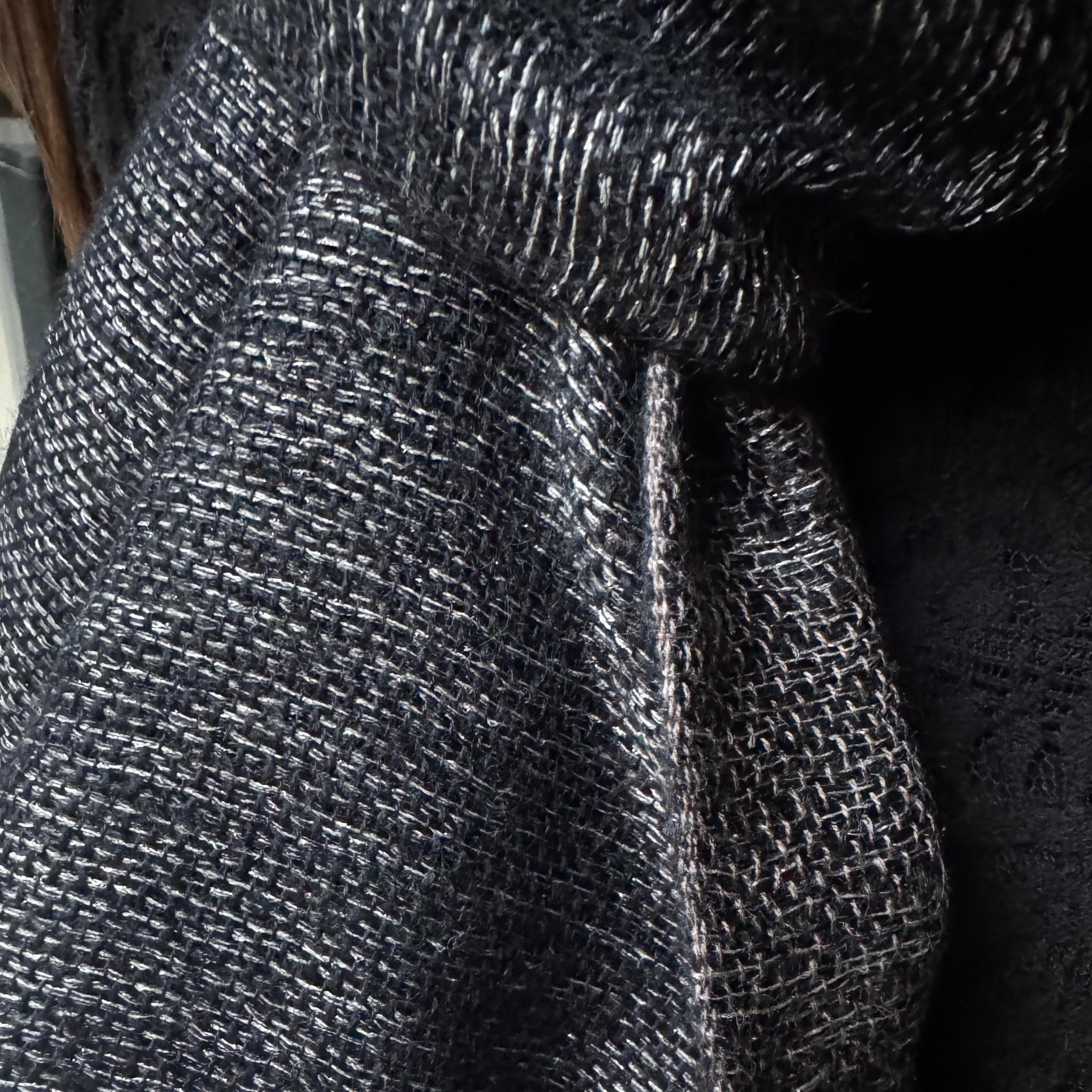 Dubl cashmere scarf in black gold 36x180 cm