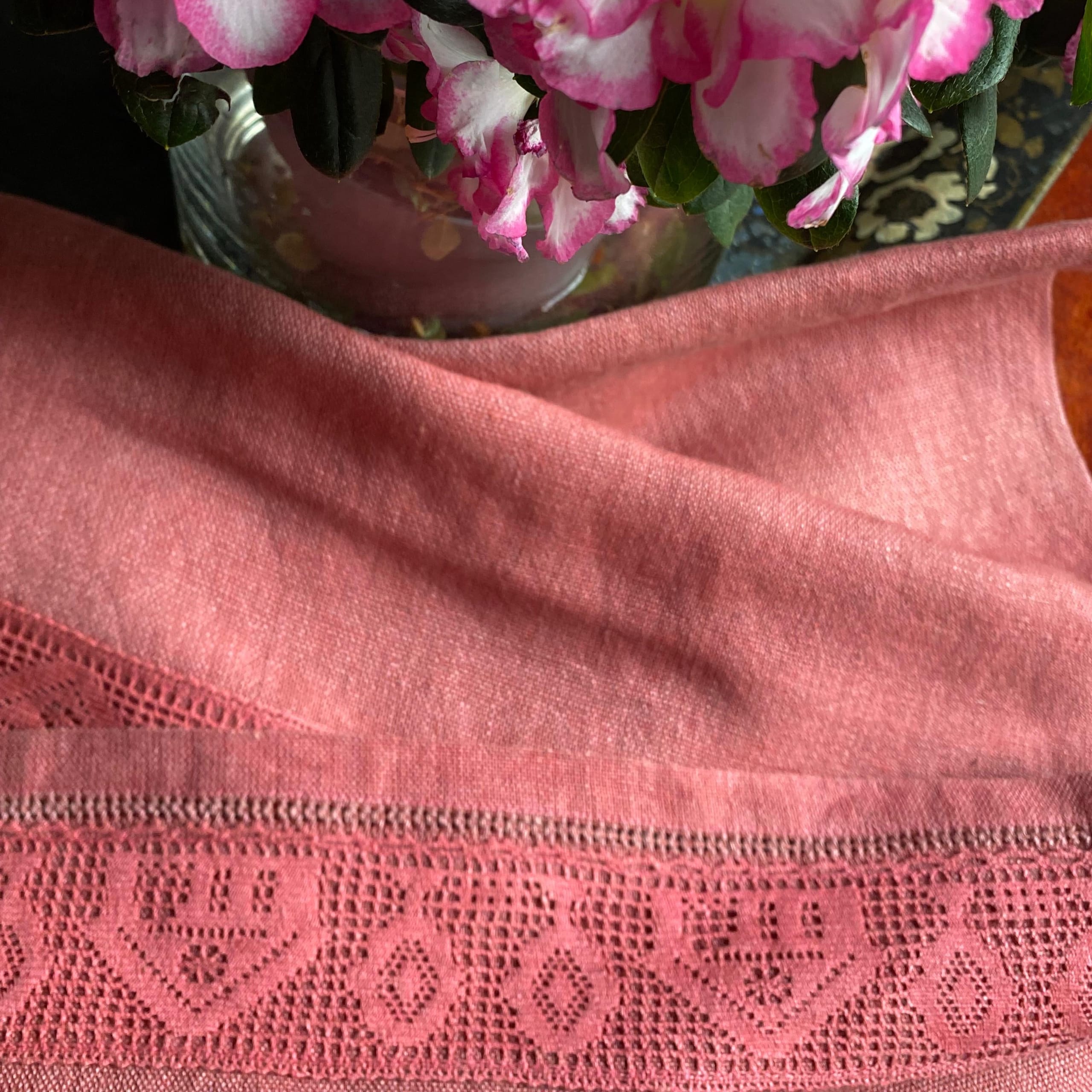 Table runner Ieva in coral color 50x180 cm