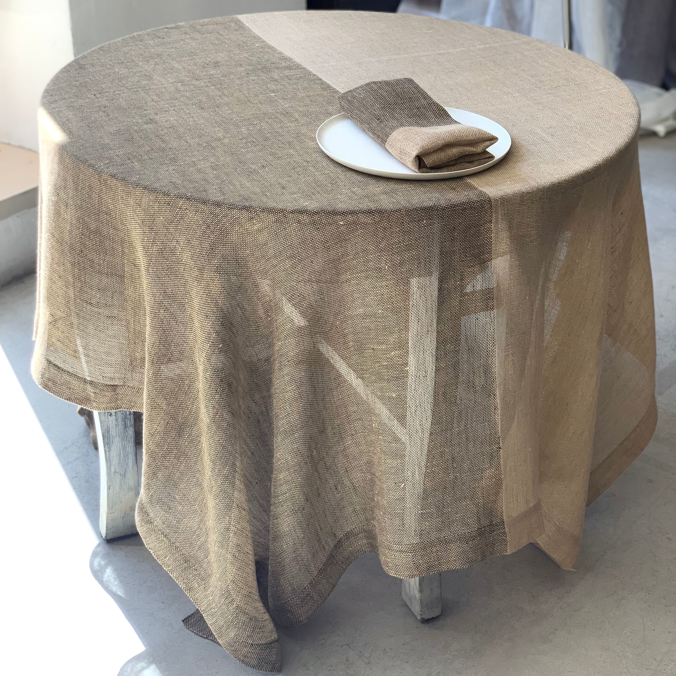 Linen tablecloth Transparent 160x220 cm