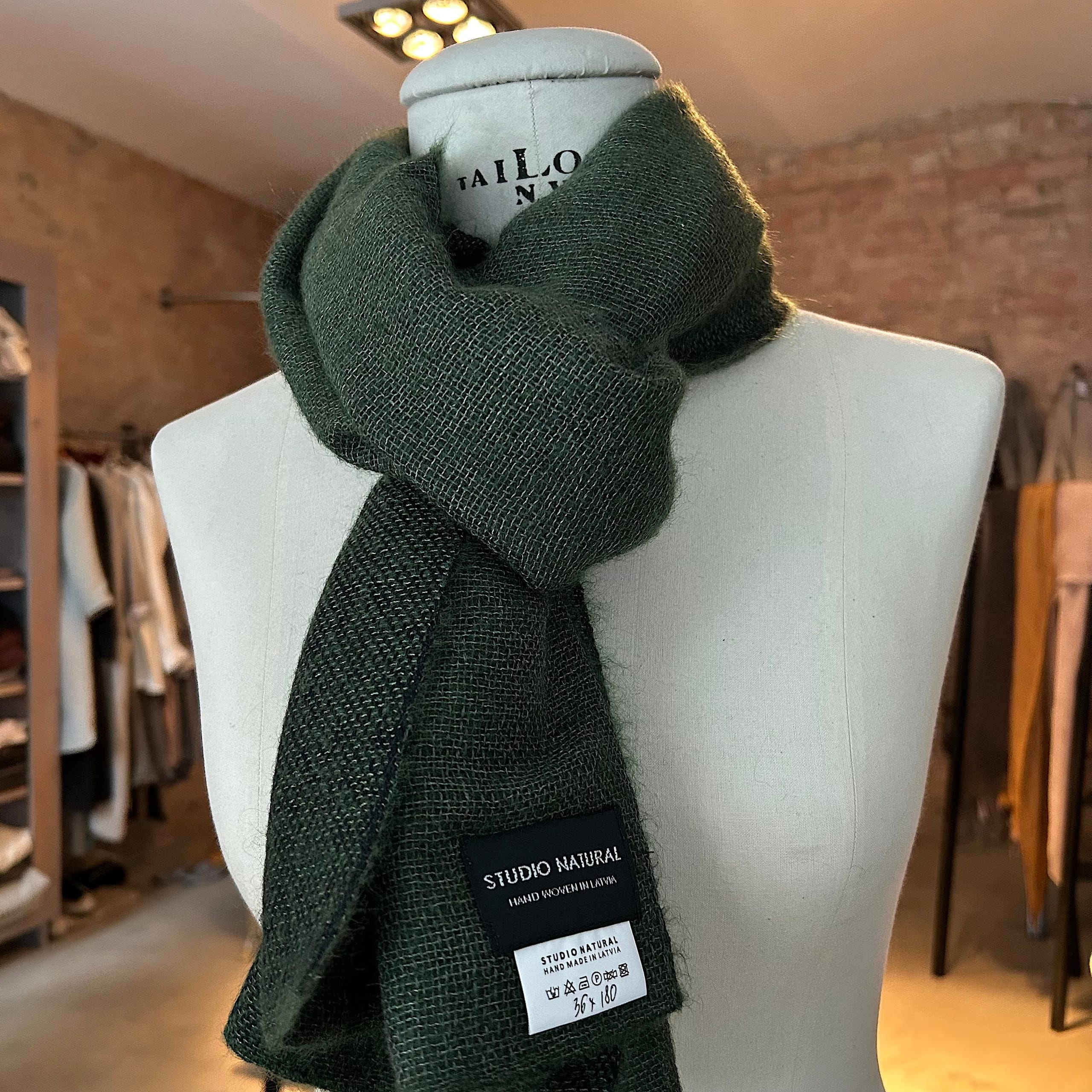 Double cashmere scarf 36x180