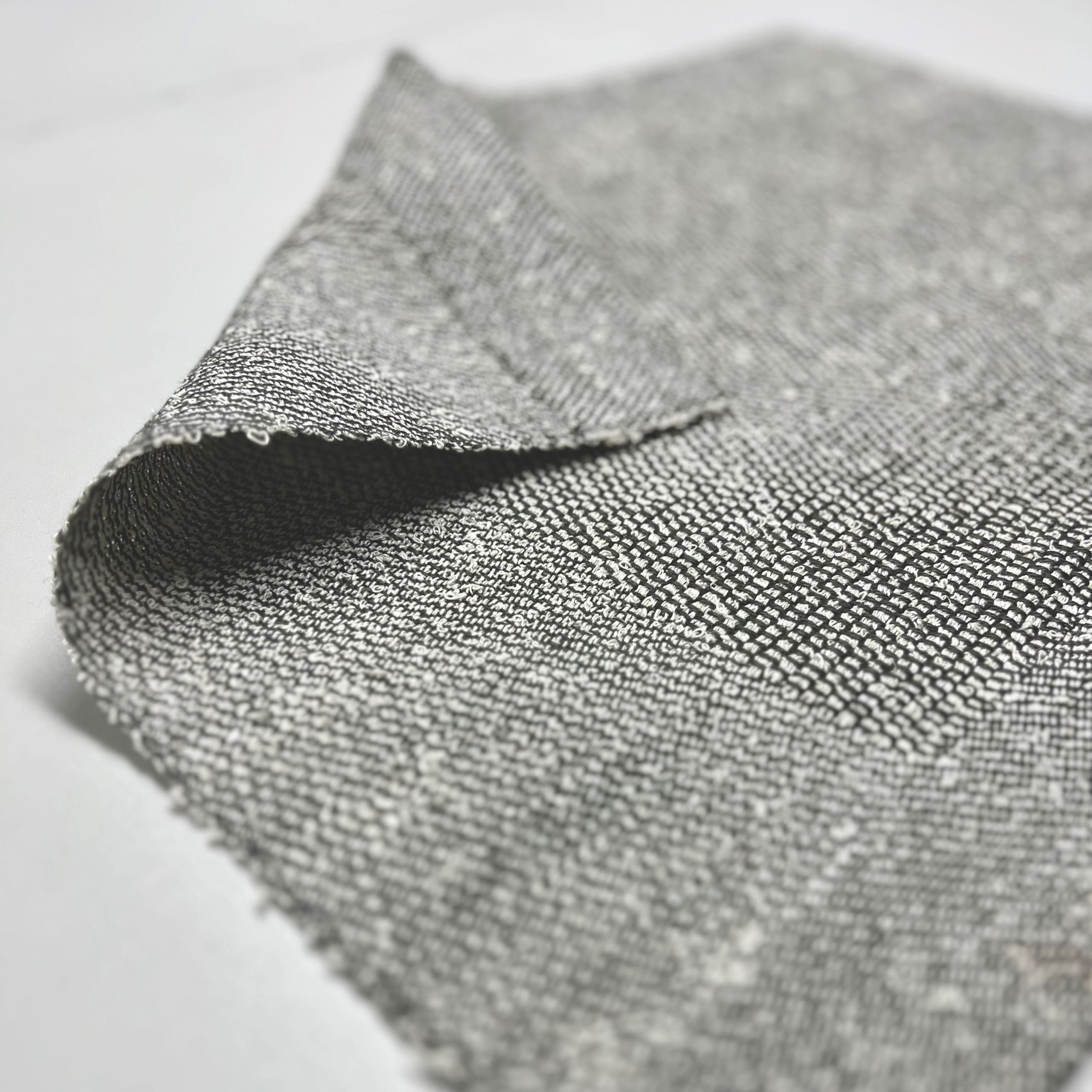 Linen boucle placemat "White Noise" 50x40 cm