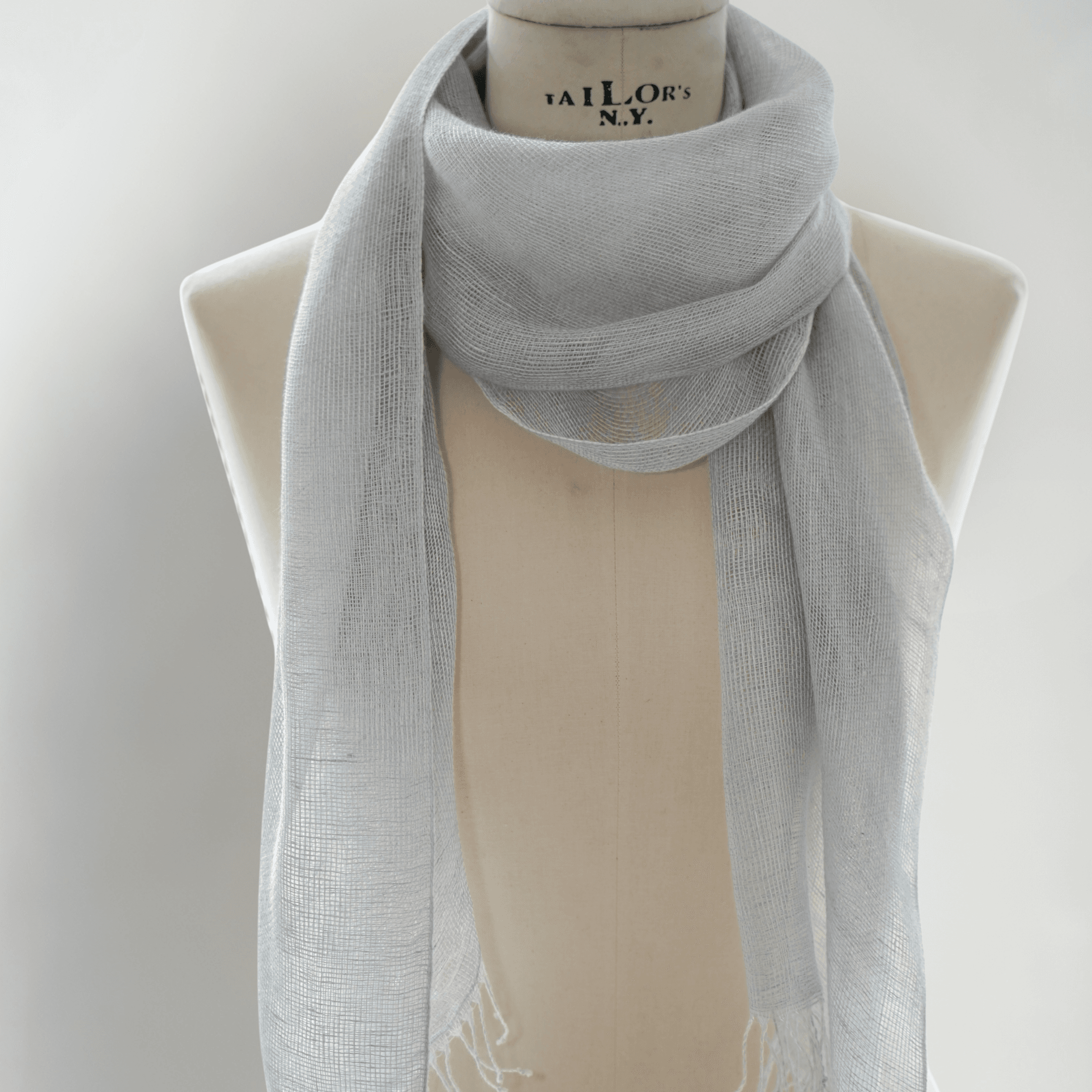 Double layer linen scarf