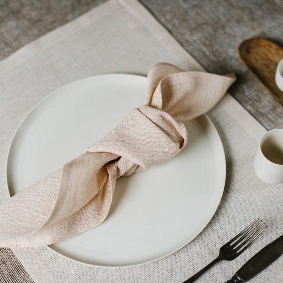 Linen napkin in powder pink 50x50 cm