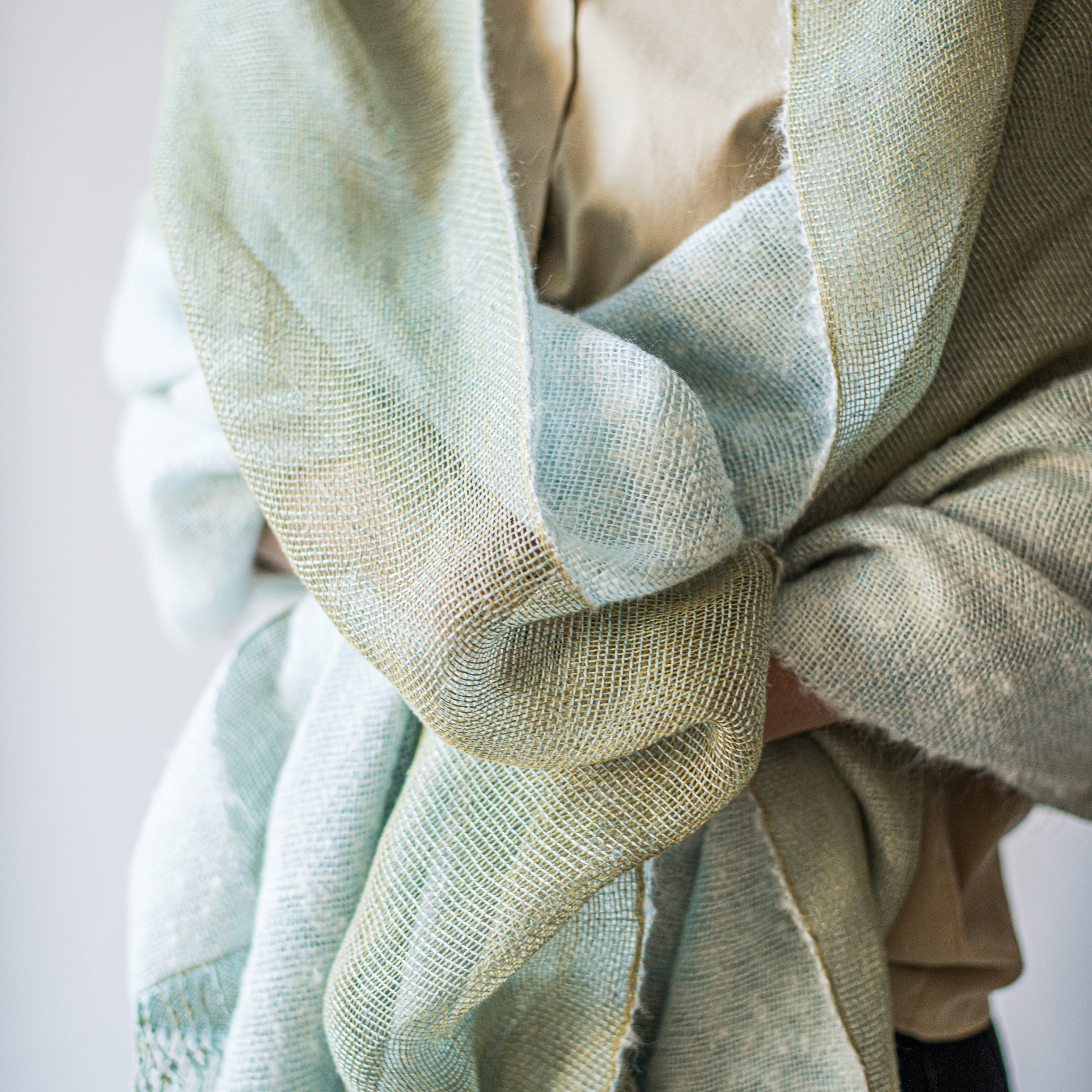 Linen Mohair Scarf Dubl Dal 70x220cm
