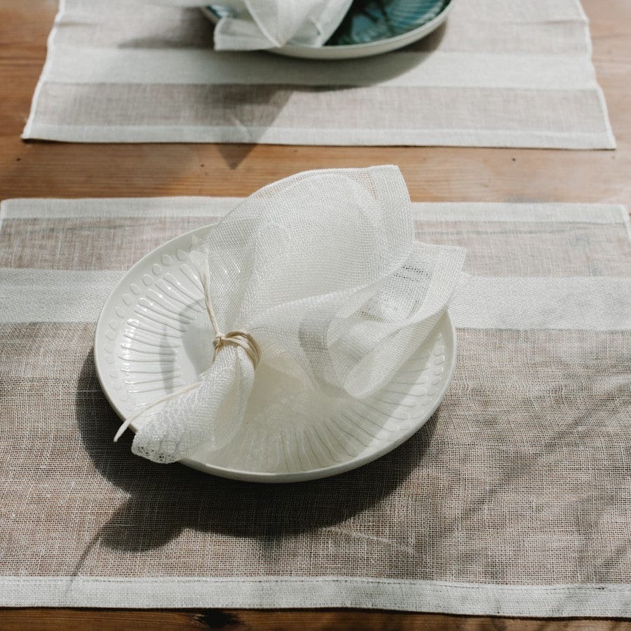 Linen placemat with a stripe 45x35 cm