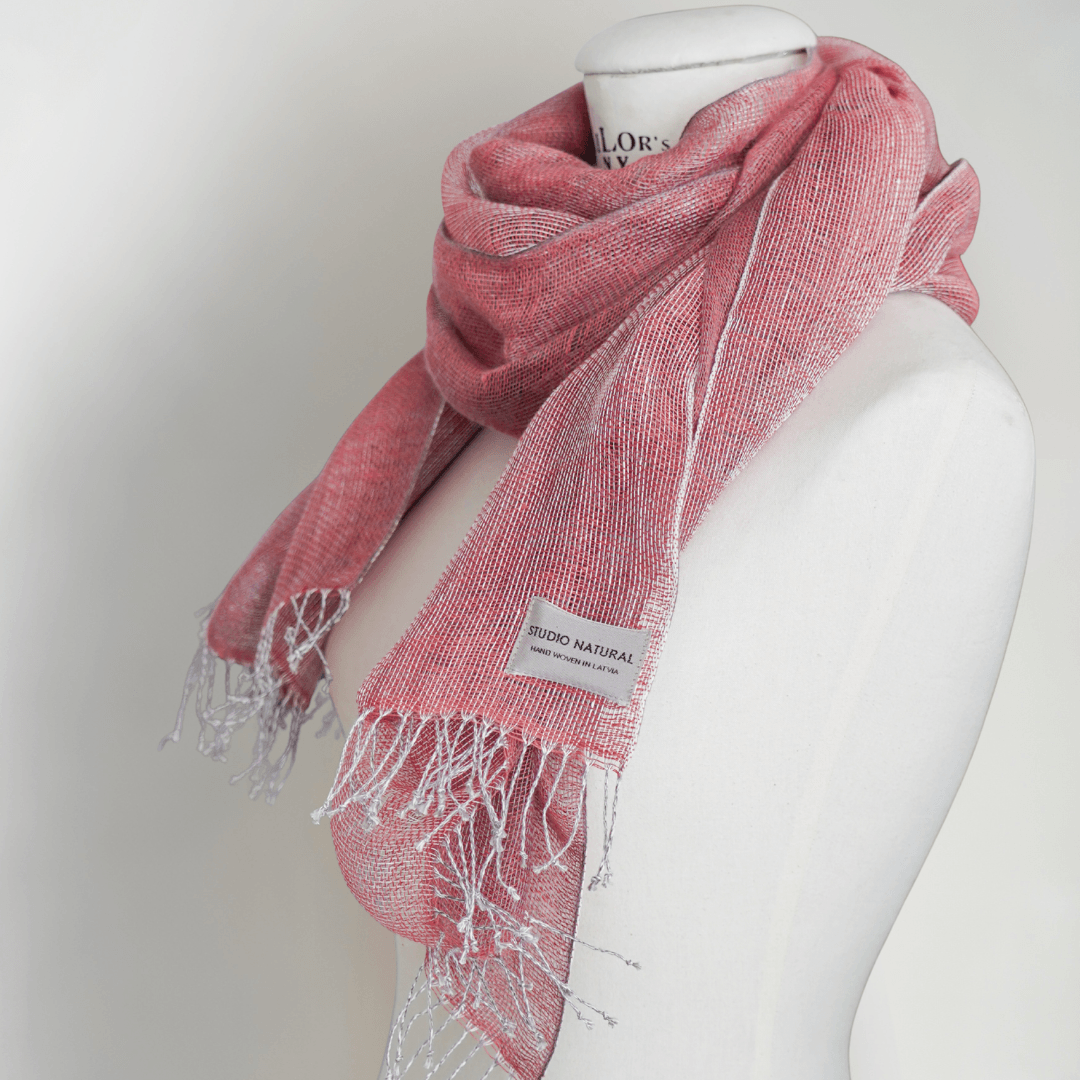 Double layer linen scarf