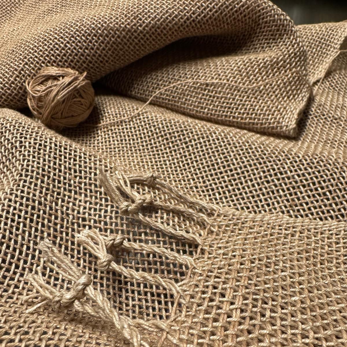 Tablecloth Anna in Beige with Black Hem 110x220 cm