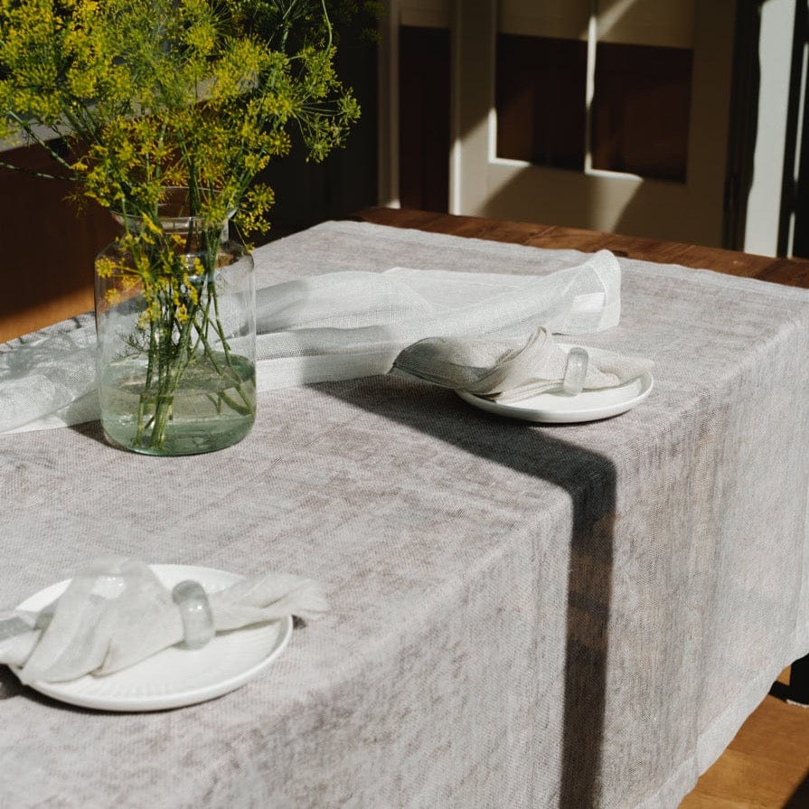 Double layer linen tablecloth 180x180 cm